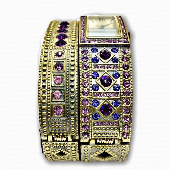 Heidi Daus Retired Amethyst Watch and Cuff Set - Picture 4 of 6